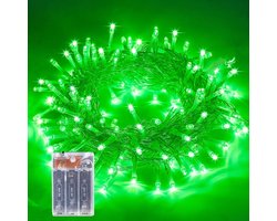 Lichtsnoer op Batterijen - Decoratieve Verlichting - Feestelijke Decoratie - IP44 Waterdicht - 10 Meter - Groen