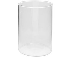 Lidy Glazen Vaas 20 cm - Transparant - Diameter 14 cm - Woondecoratie - Bloemenvaas - Doorzichtig - Glas