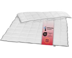 liebling 135 x 200 cm doorgestikt dekbed met Top Cool-weefsel | medium all-year dekbed | met cooling-effect | tijk en vulling van microvezel | wasbaar op 60 graden | wit