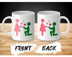 Liefdesvoorstel Mok, Verloofd Mok Cadeau, Romantische Mok, Relatie Mok, Huwelijksaanzoek Mok, Valentijnsdag Cadeau, Keramische Koffiemok