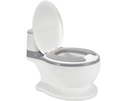 Liefjes & Co Plaspotje - Wc-trainer - Kinder toilet met doorspoel geluid Grijs