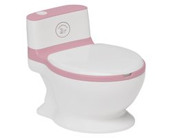 Liefjes & Co Plaspotje - Wc-trainer - Kinder toilet- Potje peuter met doorspoel geluid Pastelroze