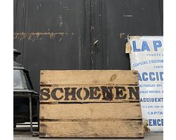 LiefsLabel - Vintage - Houten kist - Schoenen opberger - Opbergkist - Handgemaakt - 50x40x30 cm - Bruin