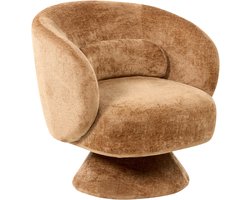 LIEKSA - Draaifauteuil - Goudbruin - Chenille