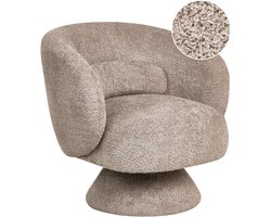 LIEKSA - Fauteuil - Beige - Bouclé
