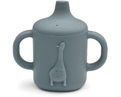 Liewood amelio siliconen tuitbeker - whale blue giraf