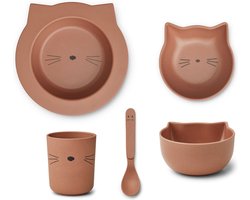 Liewood - Baby Kinderservies Joanna - Kinderserviesset - Cat Tuscany Rose