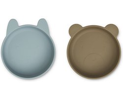 Liewood - Bord Olivia (Set van 2) - Borden - Blue Fog Khaki Mix