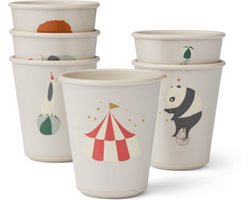 Liewood Drinkbekers Set Lana Circus Sandy 6 stuks