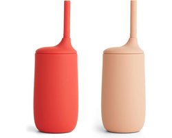 Liewood Dylan tuitbeker 2-pack Apple red/tuscany rose mix