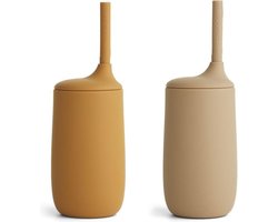 Liewood Dylan tuitbeker 2-pack Golden caramel oat mix