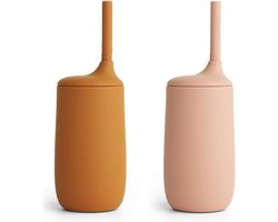 Liewood Dylan tuitbeker 2-pack Mustard/dark rose mix
