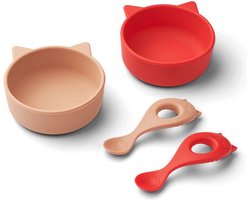 Liewood Evan servies Cat apple red/tuscany rose mix