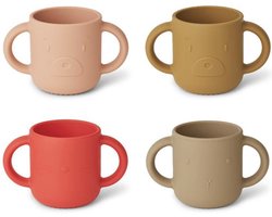 LIEWOOD Gene Cup 4 Set Apple Red Tuscany Rose Mix - 4 Bekers Peuter