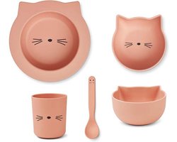 Liewood Joana Baby Set 4-Pack - Cat Rose Blush