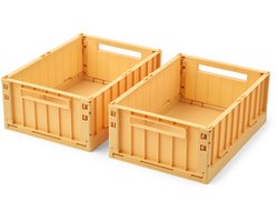 Liewood Opvouwbaar Kratje Weston Medium Yuzu Geel (set van 2)