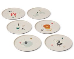 LIEWOOD - Remco bord, Circus, zandkleurig (set van 6)