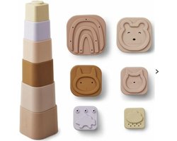 Liewood Silicone stapeltoren - Badspeelgoed voor baby's en kids - 6 blokken
