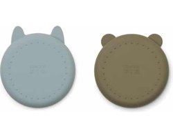 Liewood - Siliconen borden Gordon mr bear blue fog khaki mix