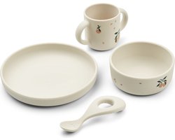 Liewood - Siliconen Kinderservies Vive - Servies en bestek - Peach Sea Shell Mix