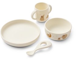 Liewood Vivi Silicone Tableware Set Elephant / Creme de la creme - Serviesset