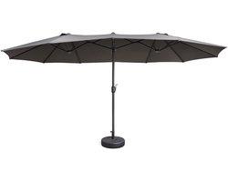 Lifa Garden Dubbele Parasol met Hoes - UV50+ Bescherming - 265x450 cm - Antraciet