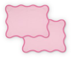 Lifa home Coral Kiss Keuken Placemat set – 35 x 45 cm – 2 stuks – Roze