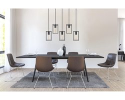 Lifa Living - Hanglamp Emile - 5 Lichtpunten - LED - Zwart - Metaal - E27 - 12 x 12 x 20 cm