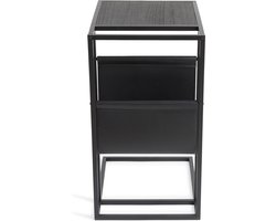 Lifa Living Magazine rek Manhattan Zwart- Hout, Pu-Leer - Zwart- 35x45x63 (LxBxH)