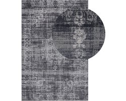 Lifa Living - Vintage Vloerkleed - Donkergrijs - Oosters Tapijt - Synthetisch Wol - 133 x 200 cm
