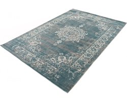LIFA LIVING Vloerkleed - Classic - 133x200 cm - Grijs/Blauw