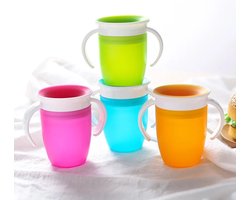 Life Nur - Miracle® 360° de Originele Trainer Cup - Oefenbeker voor Baby’s - Anti-Lek Drinkbeker - 207ml - Blauw