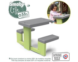 Life Picknicktafel met 2 Bankjes - Veelkleurig - Gerecycled Materiaal