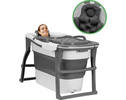 LIFEBATH - Bath Bucket XL Opvouwbaar bad - Ligbad voor Volwassenen - Mobiele Badkuip voor in de Douche - Ook als Ijsbad / Ice Bath - Dompelbad voor Wim Hof Methode - Zwart - 250L - 100 CM