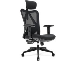 LifeGoods Ergonomische Bureaustoel - NEN1335-gecertificeerd - Gamestoel - Office Chair - Volwassenen - Kantoorstoel - Hoofdsteun - Zwart