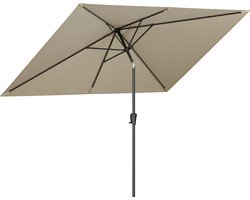 LifeGoods Parasol - Tuin - 200x300cm - 30° Kantelbaar - Waterdicht - UPF50+ - Taupe