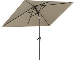 LifeGoods Parasol - Tuin - 268x178cm - 30° Kantelbaar - Waterdicht - UPF50+ - Taupe