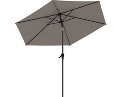 LifeGoods Parasol - Tuin - Ø270 cm - 30° Kantelbaar - Waterdicht - met Hoes - Taupe