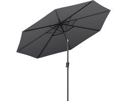 LifeGoods Parasol - Tuin - Ø300 cm - 30° Kantelbaar - Waterdicht - UPF50+ - Donkergrijs