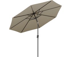 LifeGoods Parasol - Tuin - Ø300 cm - 30° Kantelbaar - Waterdicht - UPF50+ - Taupe