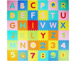 LifeGoods Speelmat XL - Foam - Opvouwbaar - Speelkleed - Kinderen - Multicolor - Puzzel 86-delig - 180x180 cm