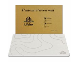 LifeLux Diatomiet stenen badmat douchemat wit antislip 60x40cm - Sneldrogend antibacterieel donkergrijs douchemat - Ecologische badmatten 2025 diatomite badmat
