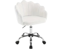 Lifero Bureaustoel - Design Stoel Bureau - Bureaustoelen Draaifunctie en Wielen - In Hoogte Verstelbaar Office Chair - Schelp vorm