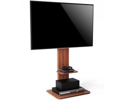 Lifero TV-standaard – TV kast – Mobiele TV Standaard – In hoogte verstelbaar 5 Niveaus - TV-meubel Voor 40 kg - 70 x 51,5 cm
