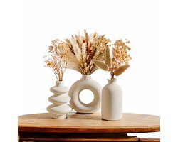 Lifero Vaas - Vazen Keramiek - Set van 3 - Vaasset - Boheemse Stijl - Decoratie Huis - Keramische Vazen - Bloemen en Decoratief