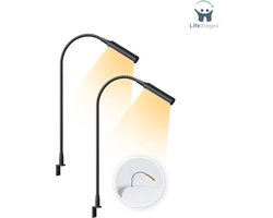 LifeStages - Bedlampjes Leeslampjes - Leeslamp Bed met Dimfunctie - Bedlampjes leeslampjes Volwassenen Slaapkamer - Leeslampje Boxspring - Hoofdbord Bedlampje - Zwart