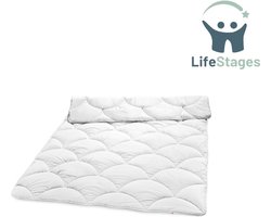 LifeStages - Dekbed Zonder Overtrek - Zacht Licht Dekbed - Ideaal voor de Zomer - Chaude 140 x 200cm - Wit
