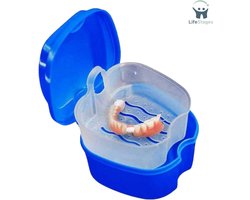 LifeStages - Gebitsbakje - Tandheelkundige Geval Denture Box Met Spoelbare Mand Stevige Orthodontische Retainer Geval Tandheelkundige Badkuip Tandheelkundige Container Met Mand Tandheelkundige Houder Voor Thuis-En Reisgebruik Houder