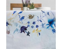 LifeStages® Tafelkleed 100% katoen, decoratief, wasbaar, vierkant Pasen tafelkleed voor keuken, eten, buffetfeesten en camping, Lazy Summer Days - lente/zomer (160 cm x 220 cm)