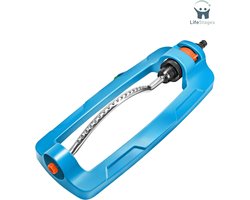 LifeStages - Zwenksproeier - 18 Sproeikoppen - Flexibele Besproeiing Tot 399 m² - Duurzame Tuinaccessoires - Gazononderhoud - Universele Aansluiting & Reinigingspen